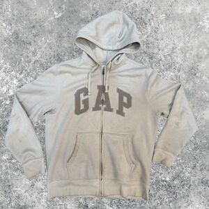 GAP Cream Zip Up Hoodie